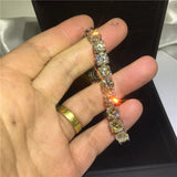 8mm Yellow Zircon Tennis Bracelet, Wedding Party Jewelry