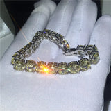 8mm Yellow Zircon Tennis Bracelet, Wedding Party Jewelry