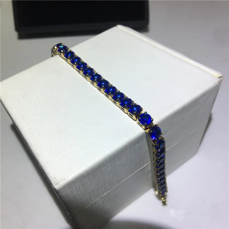 4mm AAAAA Zircon cz Silver Tennis Bracelet for Women Men