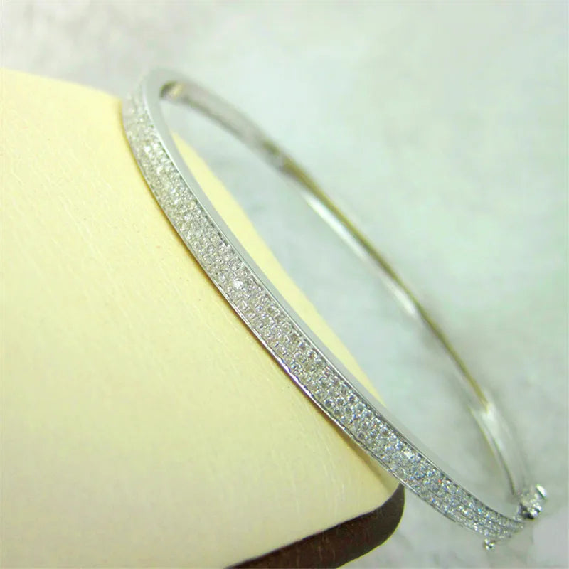 CZ 925 Silver Wedding Bracelet for Women