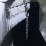 4mm AAAAA Zircon Silver Wedding Bracelet for Women