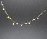 Christmas CZ Drop Choker Layer Charm Necklaces For Women