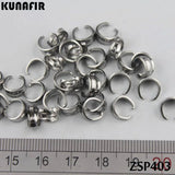 200pcs 7.7mm Stainless Steel Circular Hook Pendant Jewelry DIY Parts
