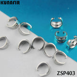 200pcs 7.7mm Stainless Steel Circular Hook Pendant Jewelry DIY Parts