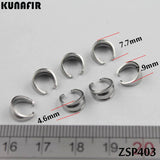 200pcs 7.7mm Stainless Steel Circular Hook Pendant Jewelry DIY Parts