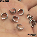 200pcs 7.7mm Stainless Steel Circular Hook Pendant Jewelry DIY Parts