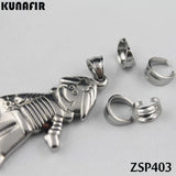 200pcs 7.7mm Stainless Steel Circular Hook Pendant Jewelry DIY Parts