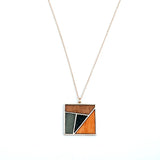 Hip Hop Multilayer Necklace Square Metal Cool Long Chain