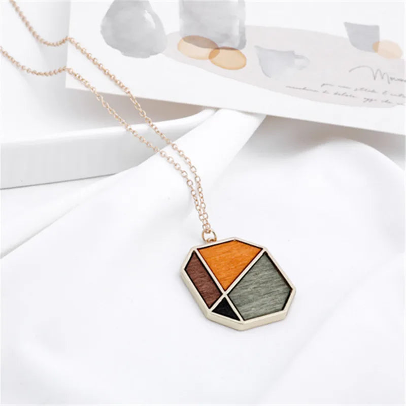 Hip Hop Multilayer Necklace Square Metal Cool Long Chain