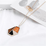 Hip Hop Multilayer Necklace Square Metal Cool Long Chain