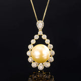 16mm South Sea Round Shell Pearl Pendant 925S