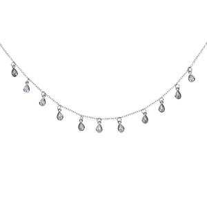 Winter Sweater Chain Cubic Zirconia Choker Necklace