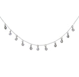 Winter Sweater Chain Cubic Zirconia Choker Necklace