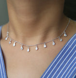 Winter Sweater Chain Cubic Zirconia Choker Necklace