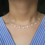 Winter Sweater Chain Cubic Zirconia Choker Necklace