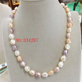 9-10mm South Sea Natural Baroque Pearl Necklace 18 Inch