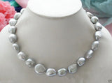 9-10mm South Sea Natural Baroque Pearl Necklace 18 Inch