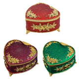 Heart Shape Jewelry Box Ring Trinket Storage Organizer Christmas Gift