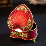 Heart Shape Jewelry Box Ring Trinket Storage Organizer Christmas Gift