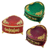 Heart Shape Jewelry Box Ring Trinket Storage Organizer Christmas Gift