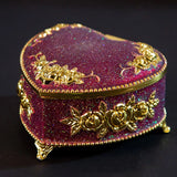 Heart Shape Jewelry Box Ring Trinket Storage Organizer Christmas Gift