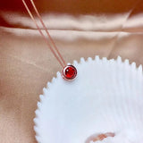 Red Garnet Gemstone Pendant for Silver Necklace Fine Jewelry
