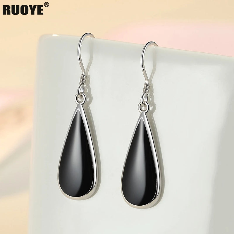 Silver Long Earrings Party Jewelry Women Female