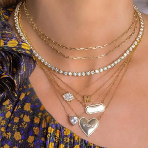 925 Sterling Silver Square Link Chain Necklace Women European Modern Cable Chain