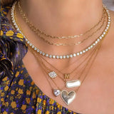 925 Sterling Silver Square Link Chain Necklace Women European Modern Cable Chain