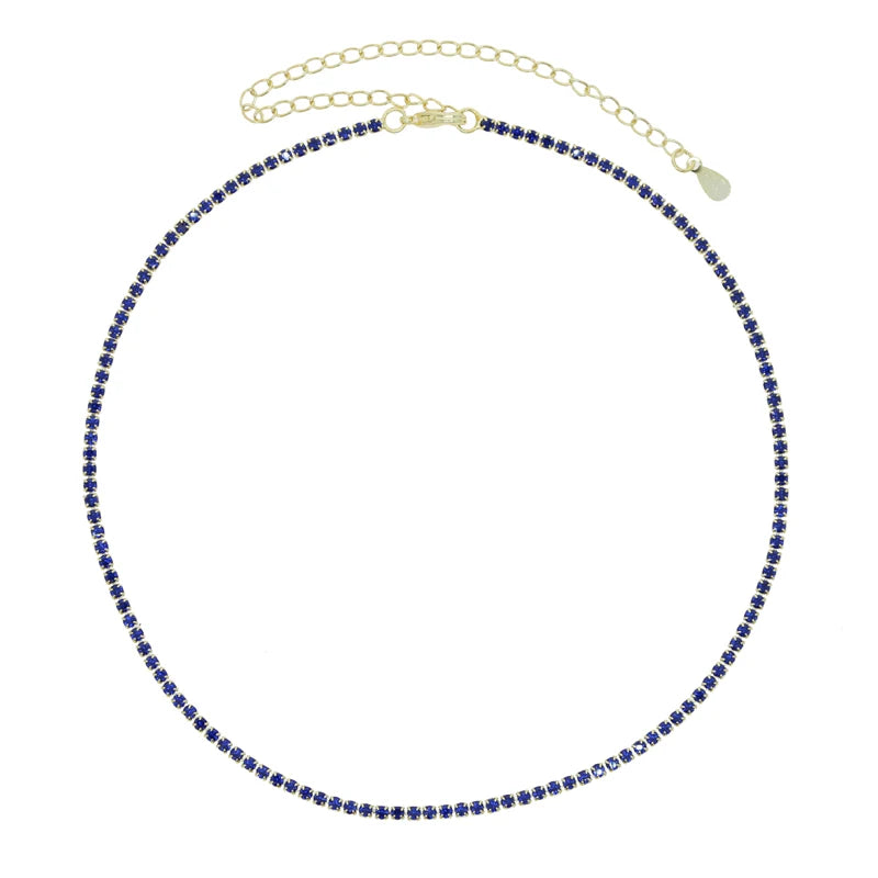 CZ Tennis Chain Choker Necklace for Women
