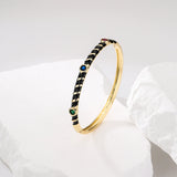 Enamel CZ Bangles for Women - Copper Wedding Jewelry