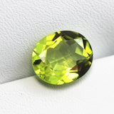 Alexandrite Faceted Beads Olive Green Loose Oval Shape DIY Jewelry