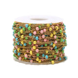Colorful Enamel Ball Beaded Chain for DIY Necklace Making