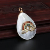 Rainbow Sunbow Cloud Charm Shell Pendant Choker Necklace for Women