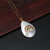 Rainbow Sunbow Cloud Charm Shell Pendant Choker Necklace for Women