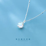 Real 925 Sterling Silver Coloured Glaze Necklace Beads Chain Pendant