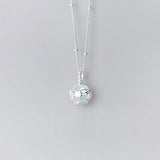 Real 925 Sterling Silver Coloured Glaze Necklace Beads Chain Pendant