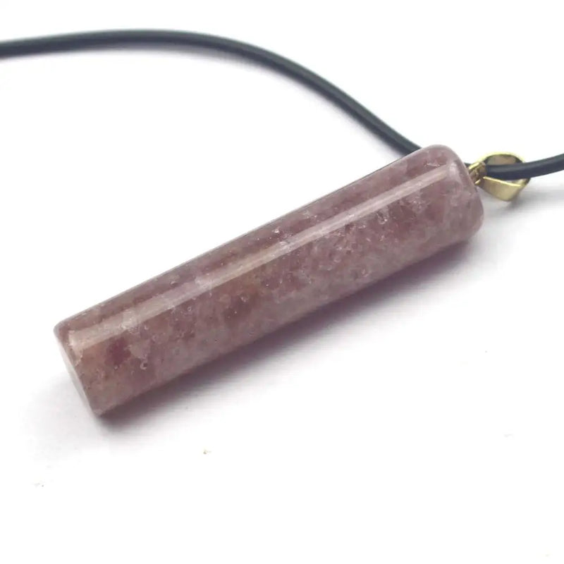 Strawberry Quartz Stone Pendant for DIY Jewelry