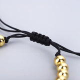 Long Strip Beads Bracelet Men Classic CZ Adjustable Bracelet