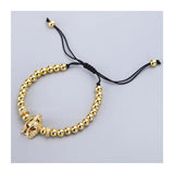 Long Strip Beads Bracelet Men Classic CZ Adjustable Bracelet