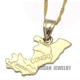 Congo Map Pendant & Necklace, Map Africa Congo Map Jewelry