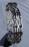 Stainless Steel 2tone Woven Link Chain Bracelet Men's Punk Jewelry