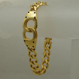 8.66'' Silver/Gold Plated Handcuffs Bracelet