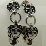 Skull in Spade Leather Bracelet