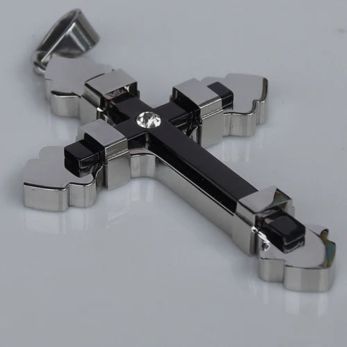 Cross Pendant Stainless Steel Necklace Men