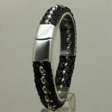 Men's Leather Steel Bracelet