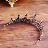 Copper Green Crystal Bridal Crown Headwear Wedding Hair Jewelry