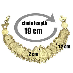 Copper Muslim Arab Ancient Coin Bracelets Bangles Islam Jewelry