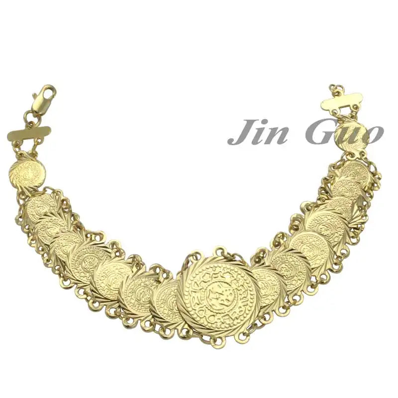 Copper Muslim Arab Ancient Coin Bracelets Bangles Islam Jewelry