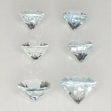Aquamarine Round Cut 3.3-4.5mm 1ct